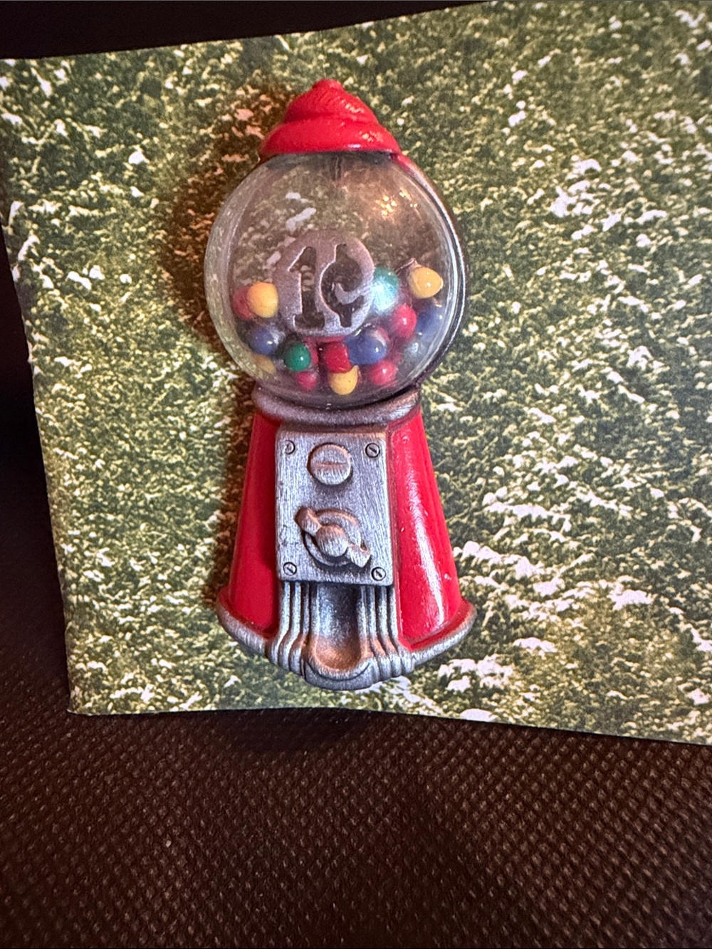Red Gumball Machine Brooch Pin - Novelty Women’s Jewelry